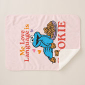Couverture Sherpa Cookie Monster | Citation de la Saint Valentin (Devant (Horizontal))