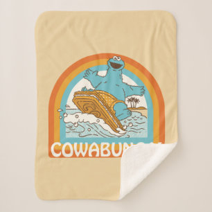 Couverture Sherpa Cookie Monster Cowabunga!