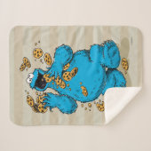 Couverture Sherpa Cookie Monster Crazy Cookies (Devant (Horizontal))