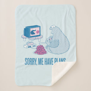 Couverture Sherpa Cookie Monster Désolé, J'Ai Des Plans