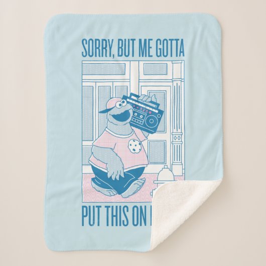 Couverture Sherpa Cookie Monster | Désolé Mais Je Dois (Devant)