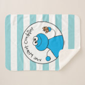 Couverture Sherpa Cookie Monster Doodley Graphisme (Devant (Horizontal))