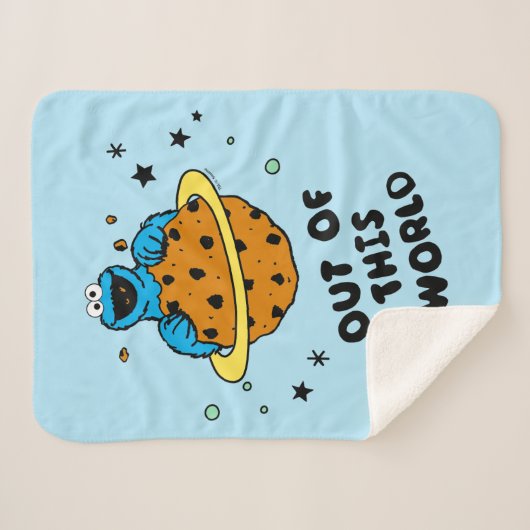 Couverture Sherpa Cookie Monster | Hors de ce monde (Devant (Horizontal))