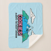Couverture Sherpa Cookie Monster | Les cookies sont toujours la bonn (Devant)