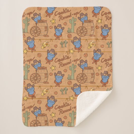 Couverture Sherpa Cookie Monster | Motif de synthèse de cookies (Devant)