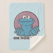 Couverture Sherpa Cookie Monster | Om Nom Nom Nom (Devant)