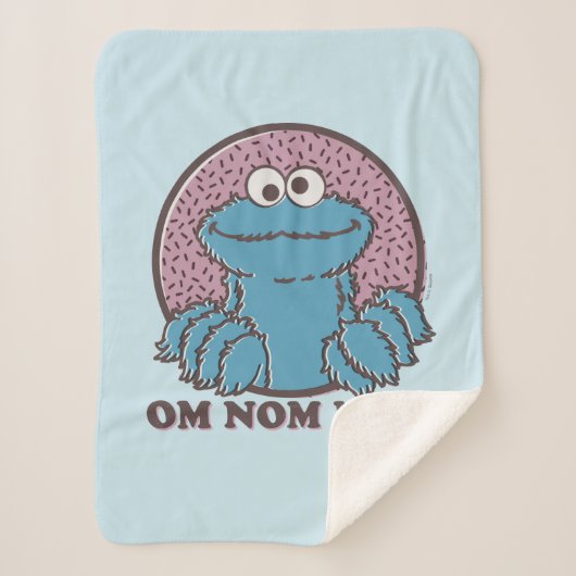 Couverture Sherpa Cookie Monster | Om Nom Nom Nom (Devant)