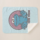 Couverture Sherpa Cookie Monster | Om Nom Nom Nom (Devant (Horizontal))
