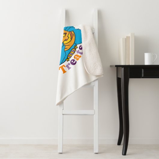 Couverture Sherpa Cookie Monster | Pas de traces juste des traitemen (En situation)