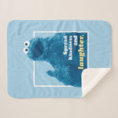 Couverture Sherpa Cookie Monster | Propager la gentillesse et le rir (Devant (Horizontal))