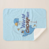 Couverture Sherpa Cookie Monster | Tirer sur des cerceaux de basket- (Devant (Horizontal))