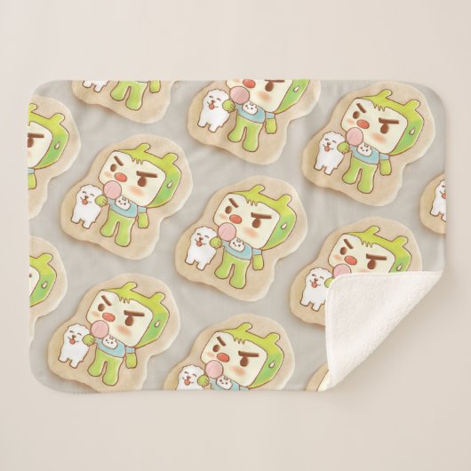 Couverture Sherpa Cookies de givrage XiaoTieJun (Devant (Horizontal))