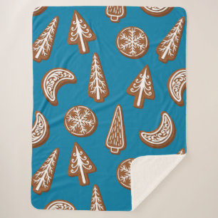 Couverture Sherpa cookies de Noël