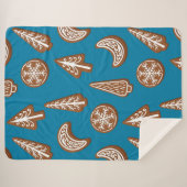 Couverture Sherpa cookies de Noël (Devant (Horizontal))