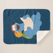 Couverture Sherpa Cookies Monster Lire Une Carte (Devant (Horizontal))