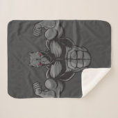 Couverture Sherpa Cool Anglais Bulldog Bodybuilder Poids (Devant (Horizontal))