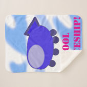 Couverture Sherpa Cool Bleu Vaisseau polaire (Devant (Horizontal))