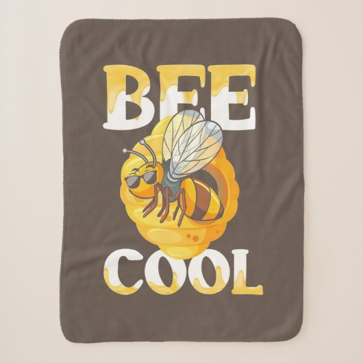 Couverture Sherpa Cool d'abeilles (Devant)