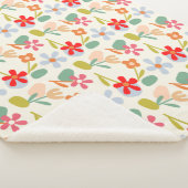 Couverture Sherpa Cool D'Apparence Florale Abstraite (3/4)