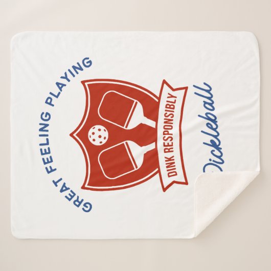 Couverture Sherpa Cool de Pickleball design à porter (Devant (Horizontal))