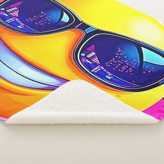 Couverture Sherpa Cool 😎 Emoji Fun (3/4)