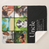 Couverture Sherpa Cool Fun Uncle Définition Photo moderne Collage (Devant (Horizontal))