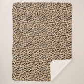 Couverture Sherpa Cool moderne élégant poster de animal léopard (Devant)