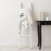 Couverture Sherpa Cool moderne noir et blanc Tante Tante Citation (En situation)