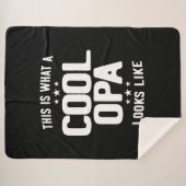 Couverture Sherpa Cool Opa A L'Air Du Père Grand-Père Cadeau (Devant (Horizontal))