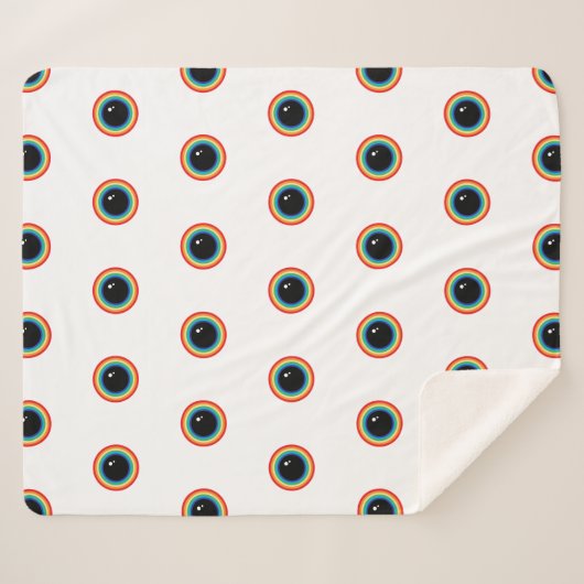 Couverture Sherpa Cool Rainbow Eyes (Devant (Horizontal))