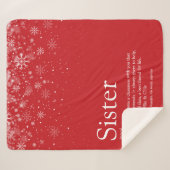 Couverture Sherpa Cool Soeur Fête d'hiver Flammes de neige Définitio (Devant (Horizontal))