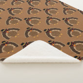 Couverture Sherpa Cool Turquie Thanksgiving fun brown motif (3/4)