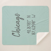 Couverture Sherpa Coordonnées GPS de Chicago Latitude de longitude (Devant (Horizontal))