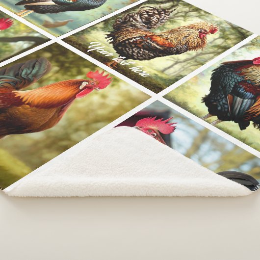 Couverture Sherpa Coq multicolore (3/4)