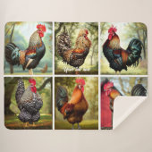 Couverture Sherpa Coq multicolore (Devant (Horizontal))