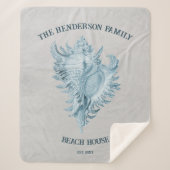 Couverture Sherpa Coque conique bleu (Devant)