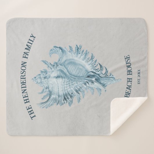 Couverture Sherpa Coque conique bleu (Devant (Horizontal))