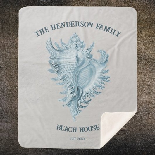 Couverture Sherpa Coque conique bleu