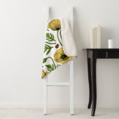 Couverture Sherpa Coquelicots jaunes et coccinelles (En situation)