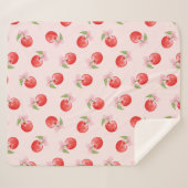 Couverture Sherpa Coquette cerise et bow Sherpa Blanket (Devant (Horizontal))