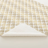 Couverture Sherpa Coquillage Doré Élégante (3/4)