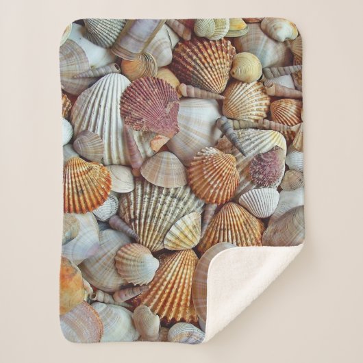 Couverture Sherpa Coquillages (Devant)