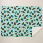 Couverture Sherpa Coquillages colorés (Devant (Horizontal))