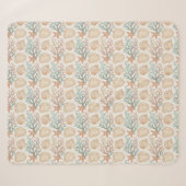 Couverture Sherpa Coquillages et Corail (Devant (Horizontal))