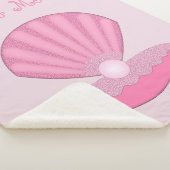 Couverture Sherpa Coquille d'huîtres de bébé rose et Pearl Nouvelle  (3/4)