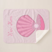 Couverture Sherpa Coquille d'huîtres de bébé rose et Pearl Nouvelle  (Devant (Horizontal))