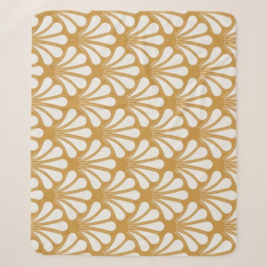 Couverture Sherpa Coquille géométrique Art déco (Devant)