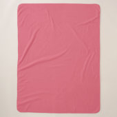Couverture Sherpa Corail Rouge Pastel Pastèque Rose Uni (Devant)