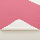 Couverture Sherpa Corail Rouge Pastel Pastèque Rose Uni (3/4)