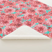 Couverture Sherpa Coral Floral (3/4)